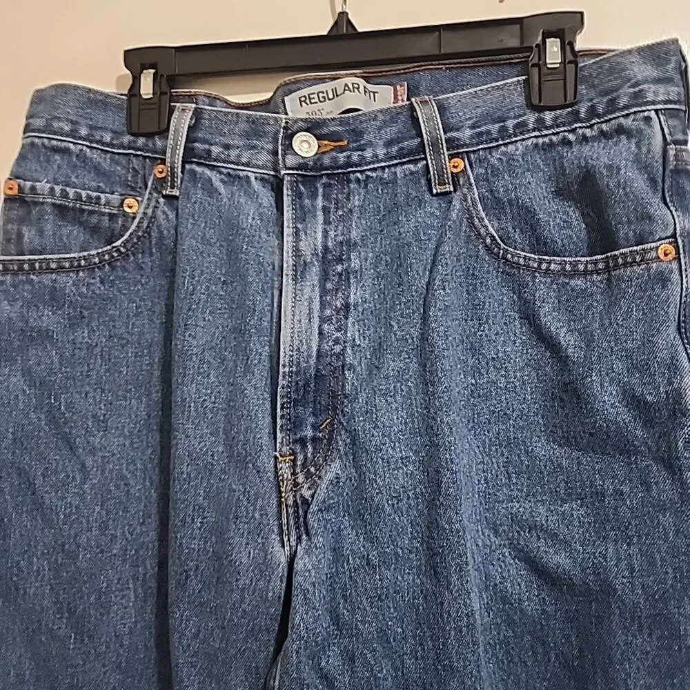 Levis 505 Jeans Men’s 36x30 Regular Fit Straight Leg Light Wash Mid Rise